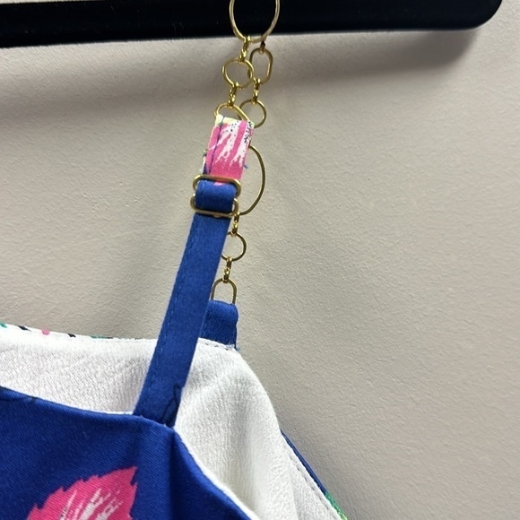 BGL Floral Print One Shoulder Cotton Dress Pleats Sz 10 (EU 42) Party Wedding - Picture 8 of 12